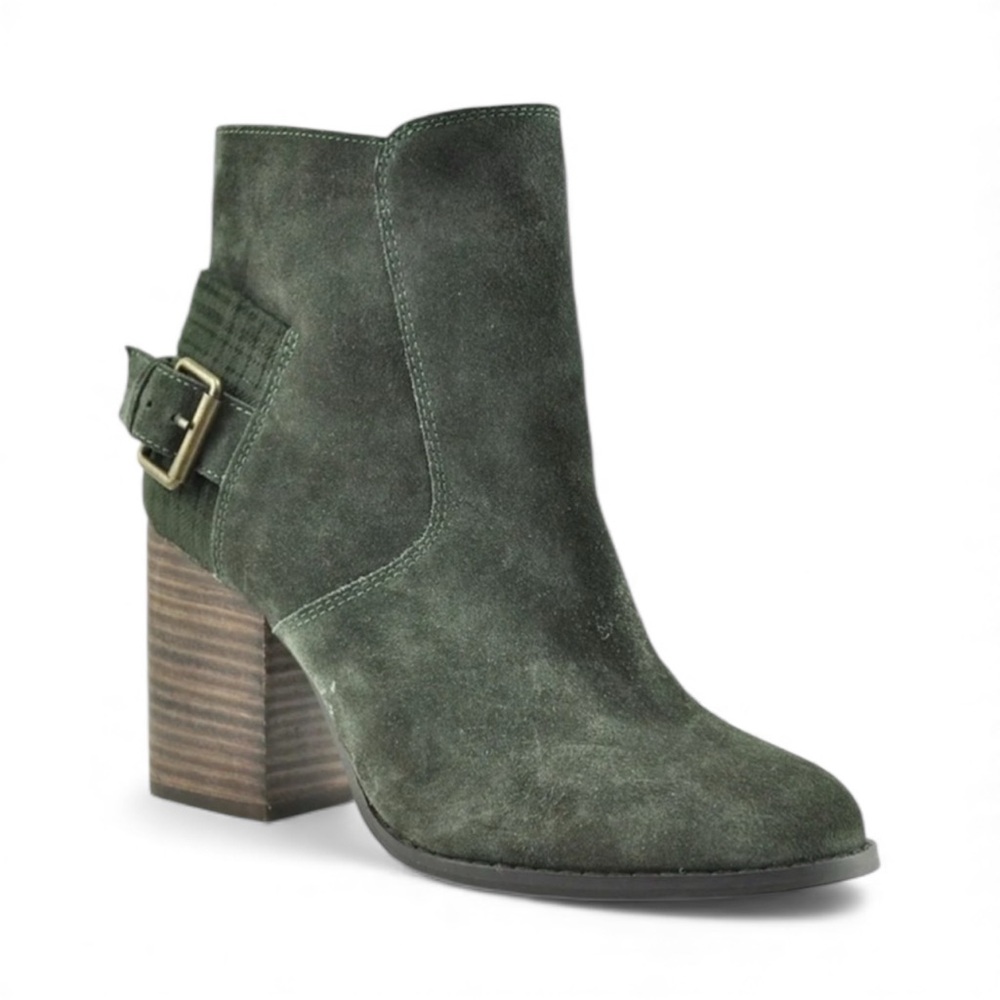 Sbicca Lorenza Suede Leather Ankle Boot in Forest Green Size 7